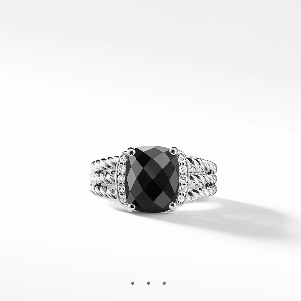 David Yurman Black Onyx Petite Wheaton Ring